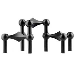 Populärt val STOFF Nagel ljusstake, 3-pack - black