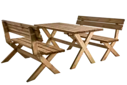 Tallbacken picnic-set - brun furu Lågt pris