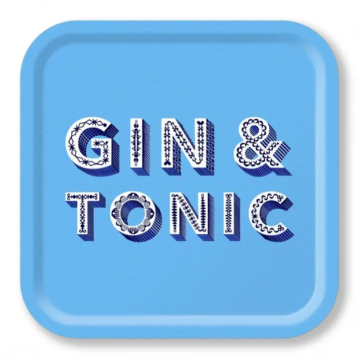 Fynd Gin & Tonic bricka 32x32 cm - sky blue