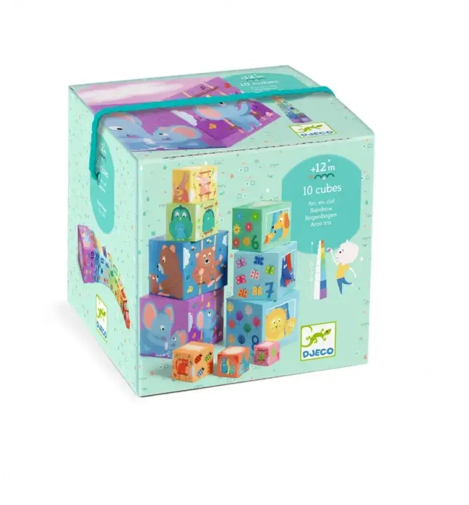 Rainbow byggklossar, 10-pack risnedsättning