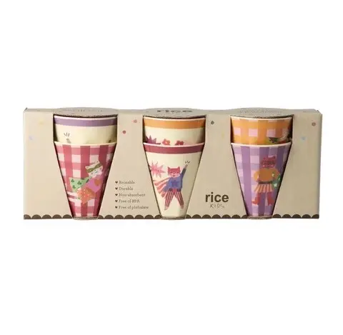 Erbjudande Hero melamin muggar, small 6-pack - pink