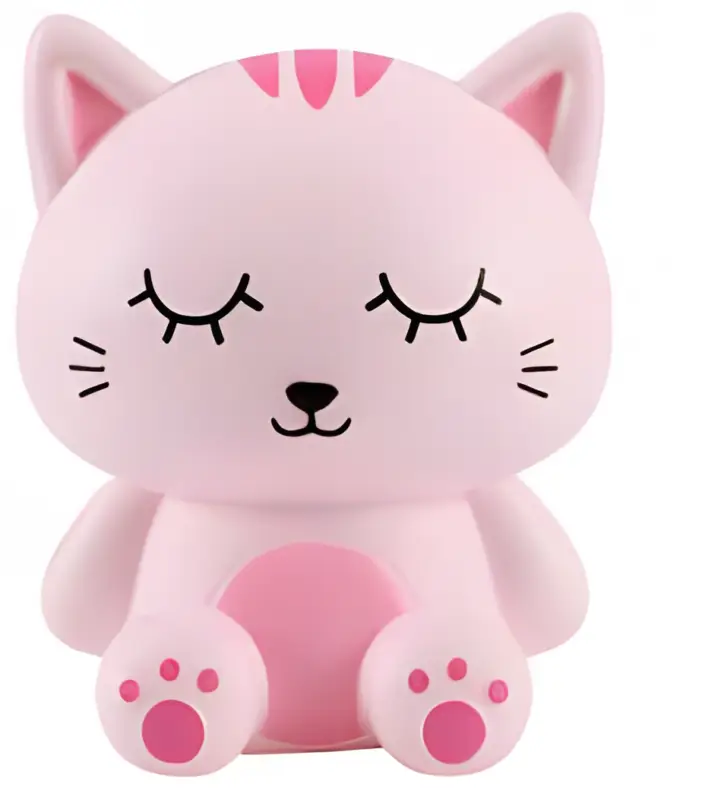 Stor sparbössa rosa katt – spargris för barn 20×11×27cm Fri frakt