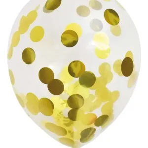 Ballonger Confetti Guld 6st 30cm Extra rabatt