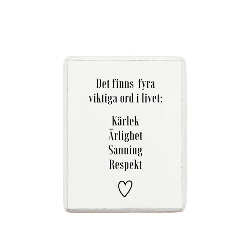 Magnet Trä Vit Det Finns Fyra..6X8cm Outlet