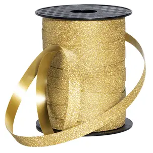 Billigare Presentsnöre Guld Glitter 10mm x 5m