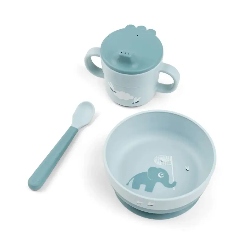 Rabatter Middagsset Happy Elefant Blå