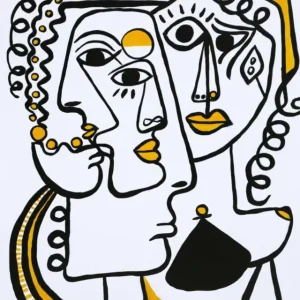 Populärt val Tavla 80×100 cm Ansikten Funny faces