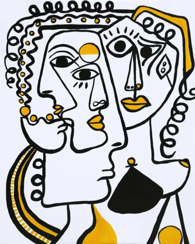 Populärt val Tavla 80×100 cm Ansikten Funny faces