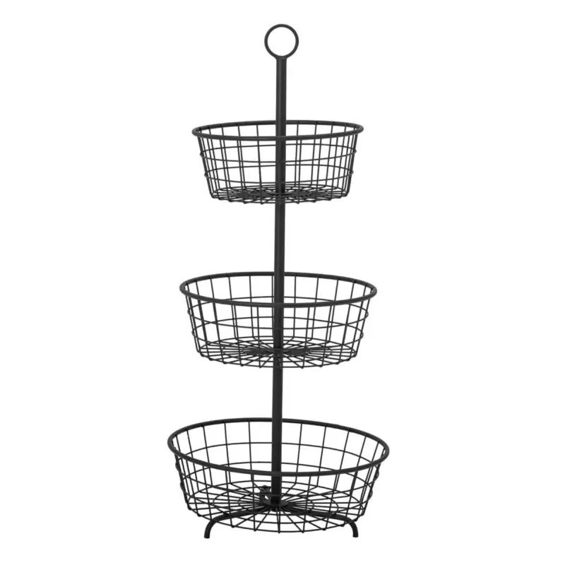 Kampanj Korgställ svart metall D40xH90cm