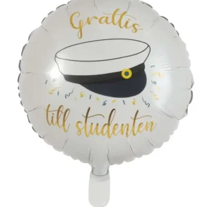 Ballong Rund Student Vit 46cm Begränsat antal