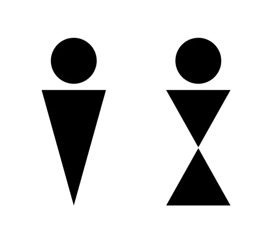Poster Symboler – Man & Kvinna risnedsättning