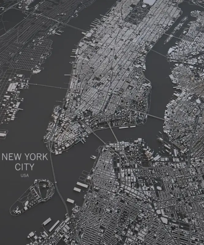 Erbjudande Poster Kartor & Byggnader – New York City