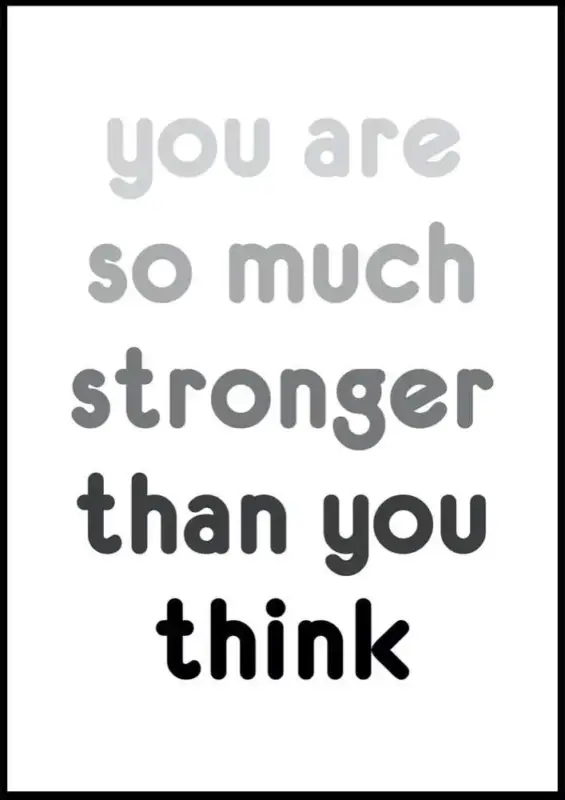 Poster Textposter – You are so much stronger Populär