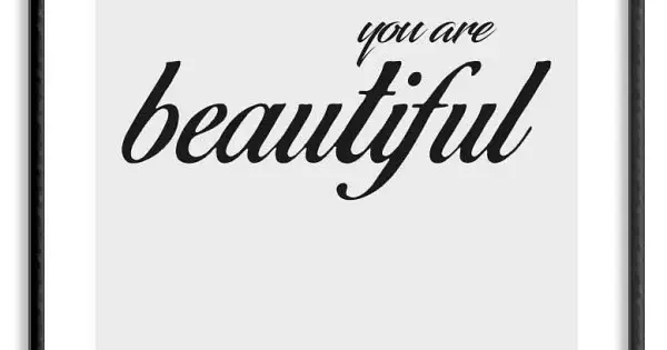 Elegant poster med text - You are beautiful Lågt pris