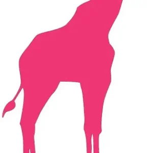 Begränsat antal Rosa giraff - Plansch