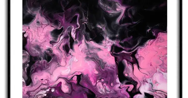 Snabb frakt Abstrakt rosa konst - Enkel tavla