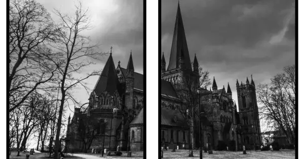 Rabatt Spöklik kyrka i Trondheim - Poster i två delar