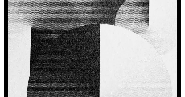 Endast idag Rund geometri - Grafisk svartvit poster