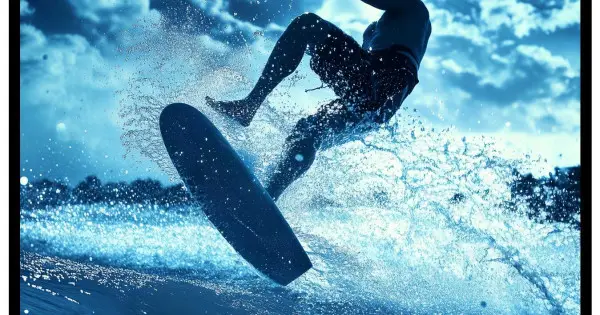 Wakeboard in Action - Kvadratisk sport poster Begränsat erbjudande