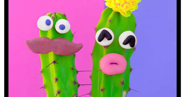 Cactus trendsetter #3 - Kvadratisk poster Nedsatt pris