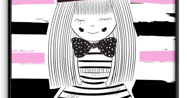 Fashion Prinsessa - Enkel Rosa Poster Fynd