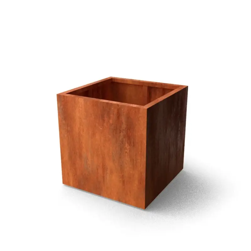 Geroba Blomlåda Quadra Corten 80x80x80cm Endast denna vecka