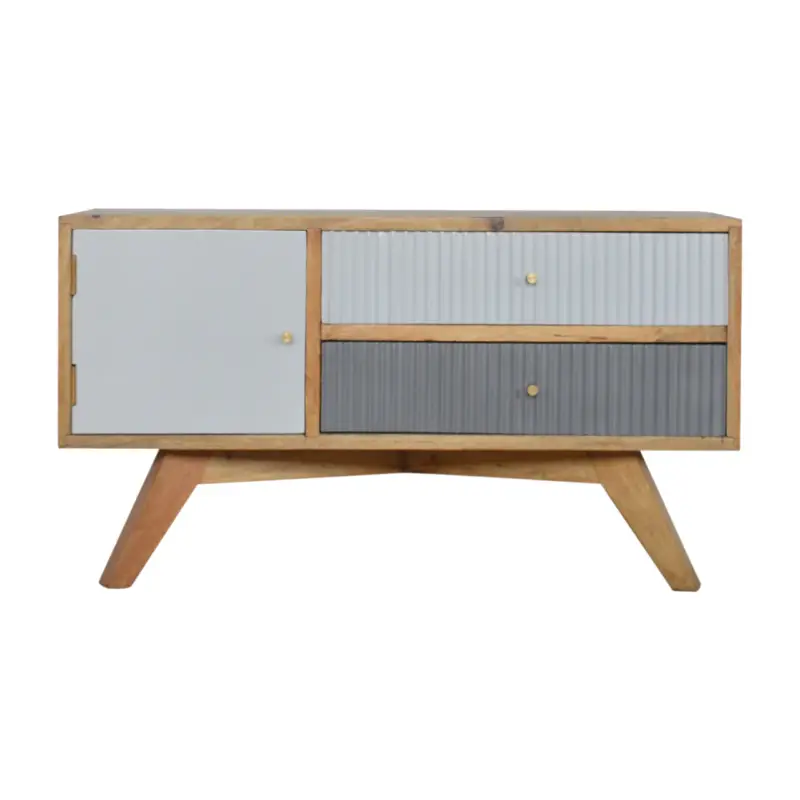 risnedsättning Line Grey Painted Media Unit