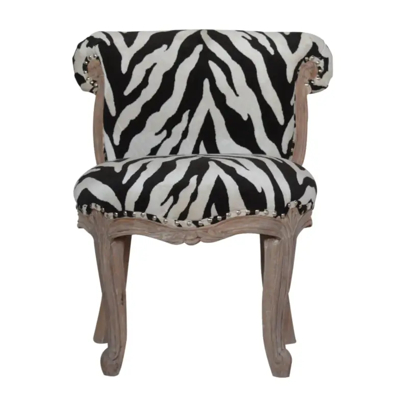 Snabb leverans Zebra Printed Studded Chair