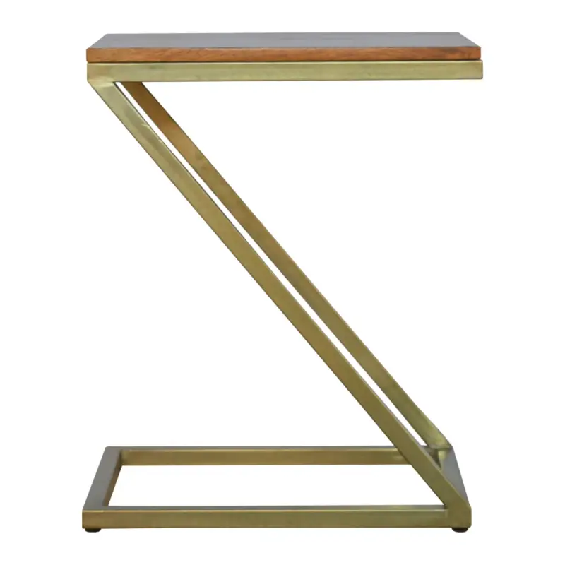 Z-shaped Golden Side Table Lägg i varukorgen