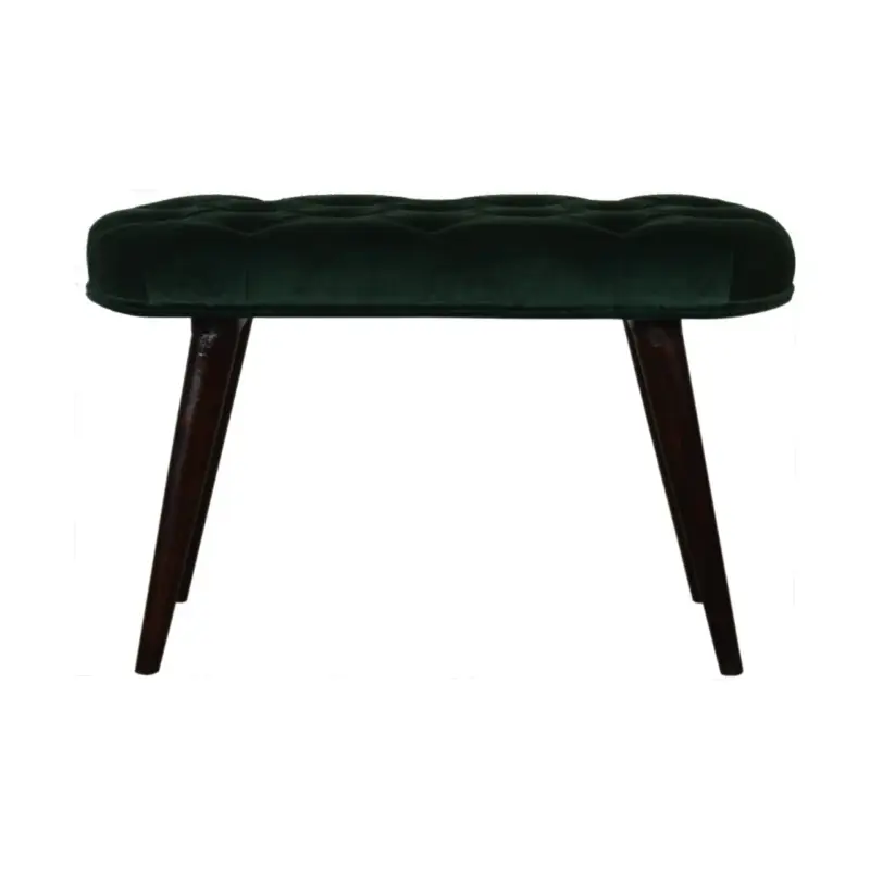 Emerald Velvet Deep Button Bench Kundfavorit