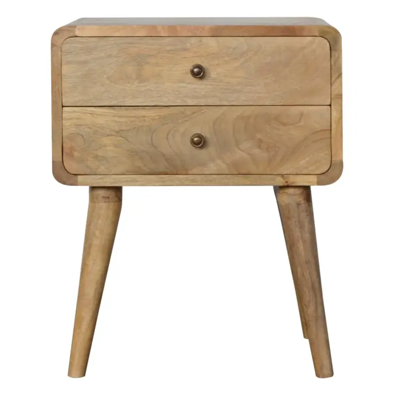 Curved Oak-ish nightstand Köp online