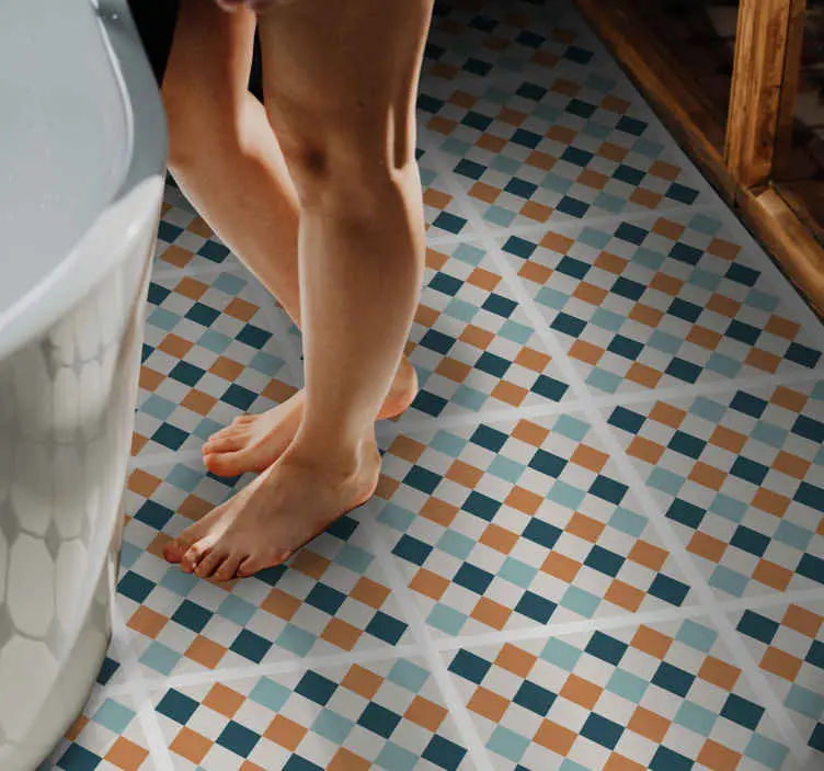 Beställ idag Färgglada kakel mosaik vinyl matta