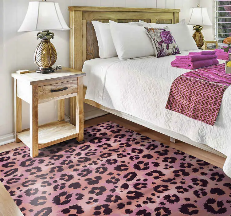 Beställ idag Rosa leopard djur tryck matta