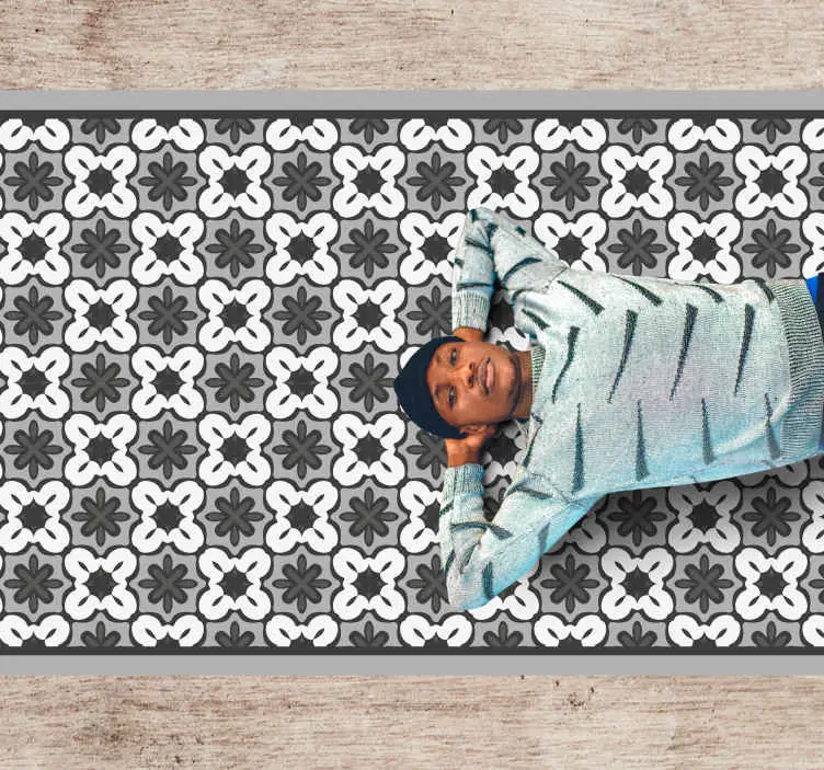 Klassiskt blommönster Vinylmatta Mosaik Erbjudande