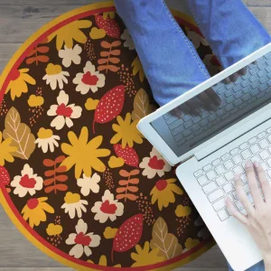 70-tals retroblomma kraftmatta Köp nu