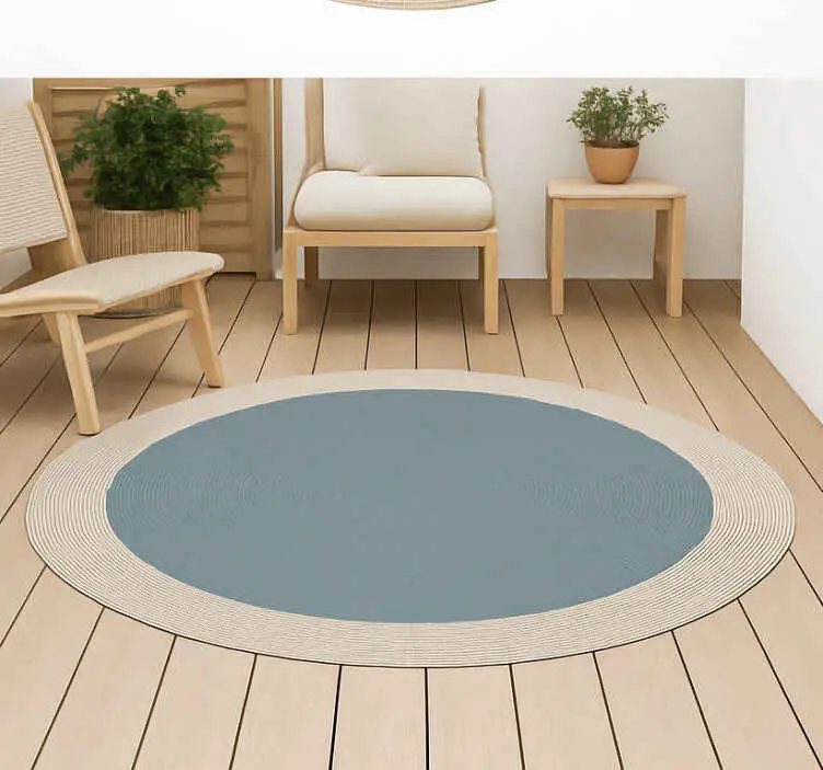 Begränsat erbjudande Tvåfärgad rund design Vinylmatta balkong