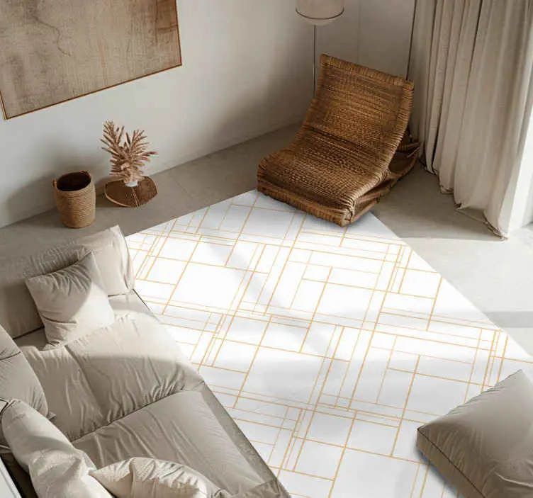 Erbjudandepris Geometriska linjer minimalistiskt mönster Vinylmatta