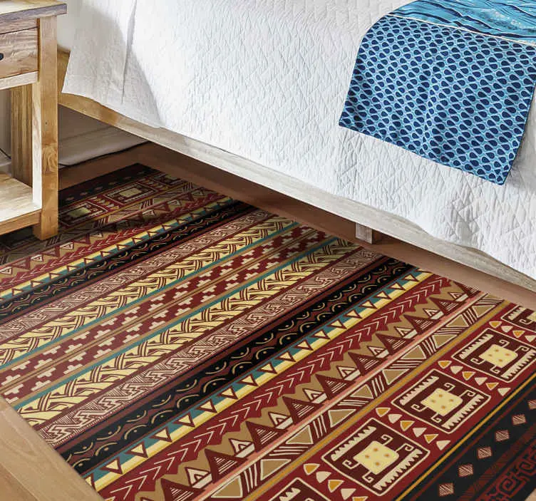 Aztec ränder vinyl matta Outlet
