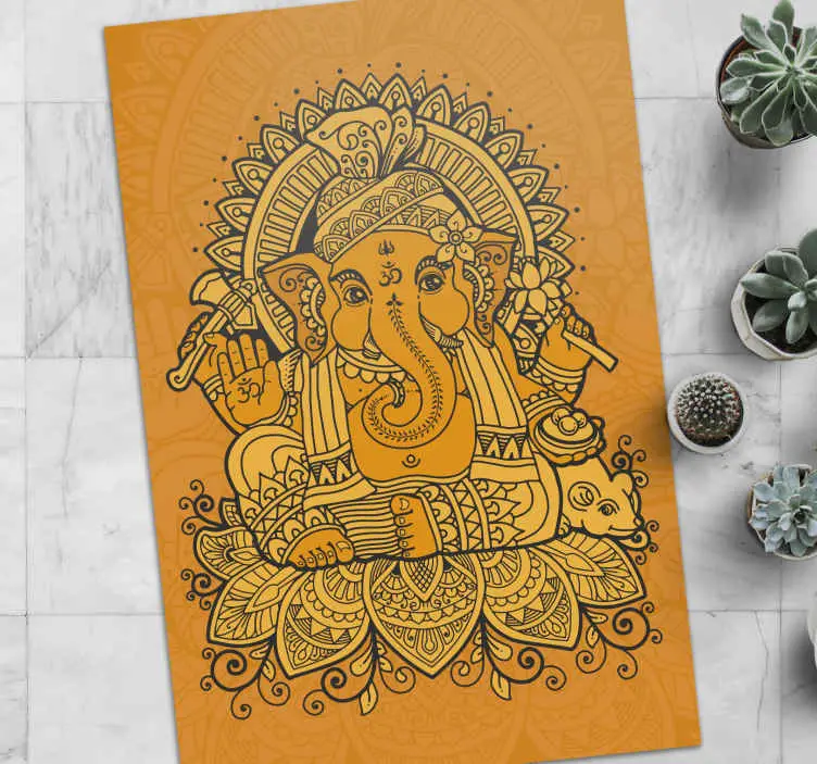 Ganesh-illustration Vinylmatta etnisk Köp nu