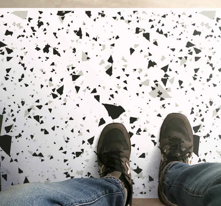 Grå, vit och svart terrazzo textur matta Premium