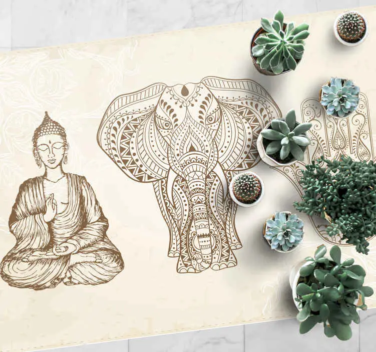 Buddha hamsa handsymboler i etnisk stil Köp online