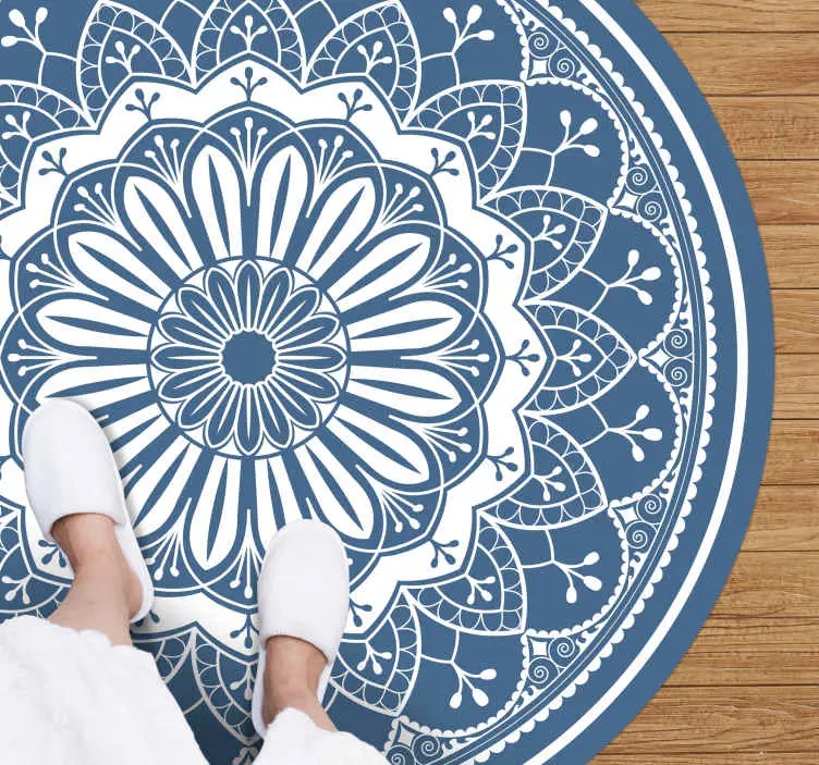 risnedsättning Stor mandala på blå mandalamatta