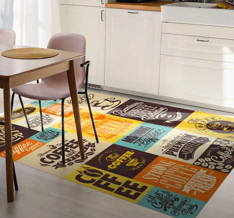 Kaffe design kök vinyl matta Handla nu