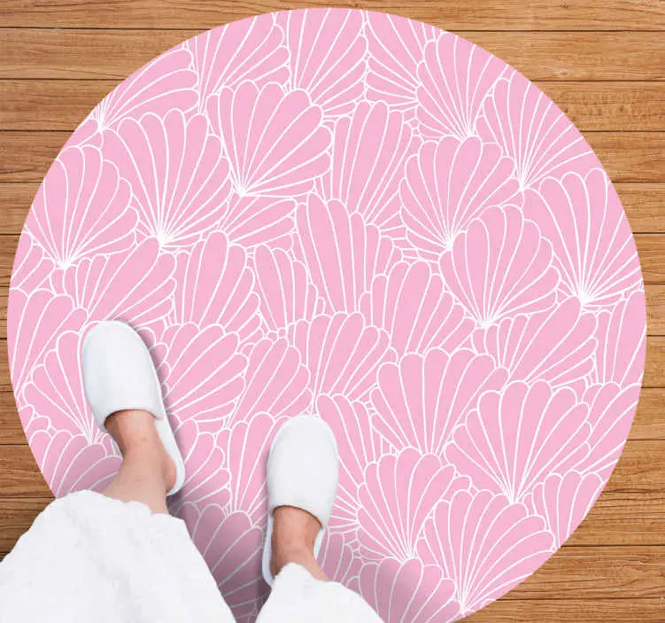 Snabb leverans "kawaii style" rosa skal kakelmatta