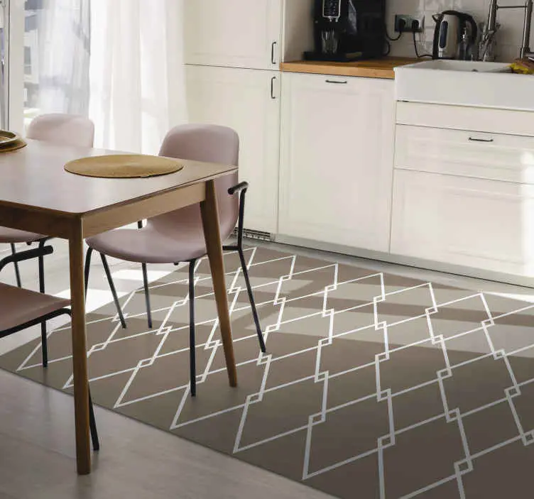 Expressleverans Korsande diamanter Vinylmatta geometrisk