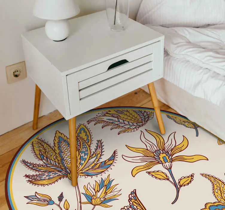 Utsmyckad blommig elegans Vinylmatta blommor och växter Beställ nu