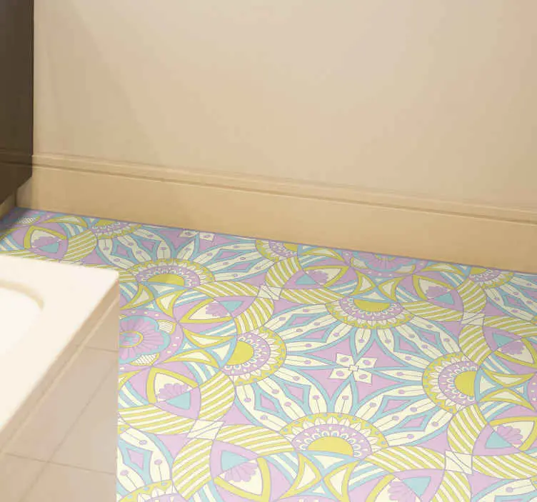 Komplexa geometriska arrangemang Vinylmatta Mandala Begränsad tid