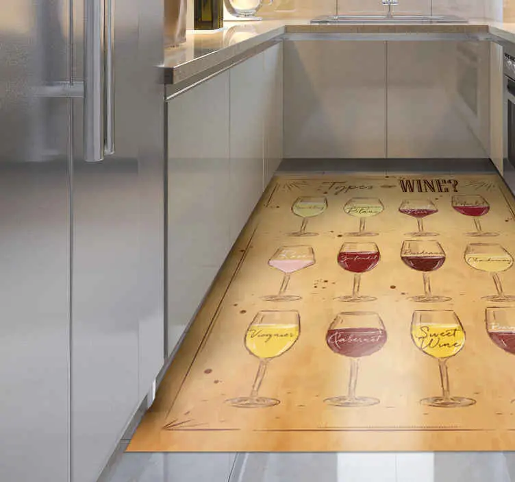Typer av vin Vinylmatta Kök Begränsat erbjudande