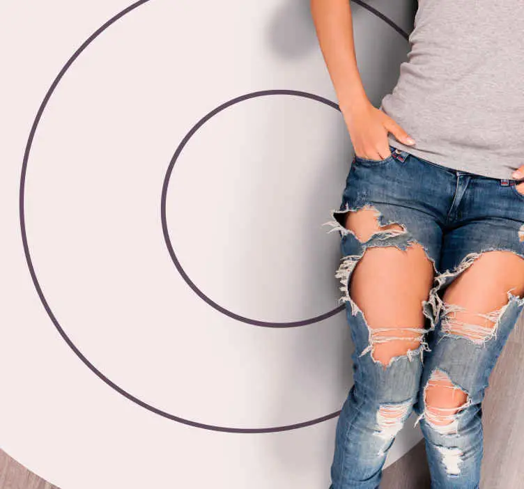 Minimalist circular design vinylmatta Trygg betalning