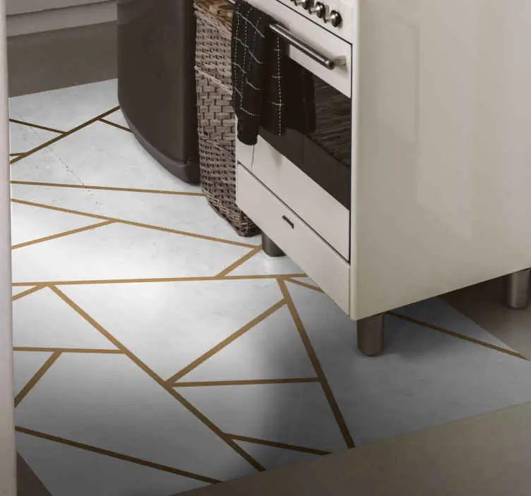 Marmor geometriska former kök vinyl matta Trygg betalning
